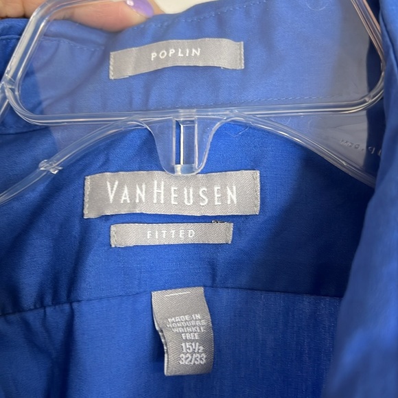 Van Heusen Blue Button Down Shirt- M - Picture 4 of 6